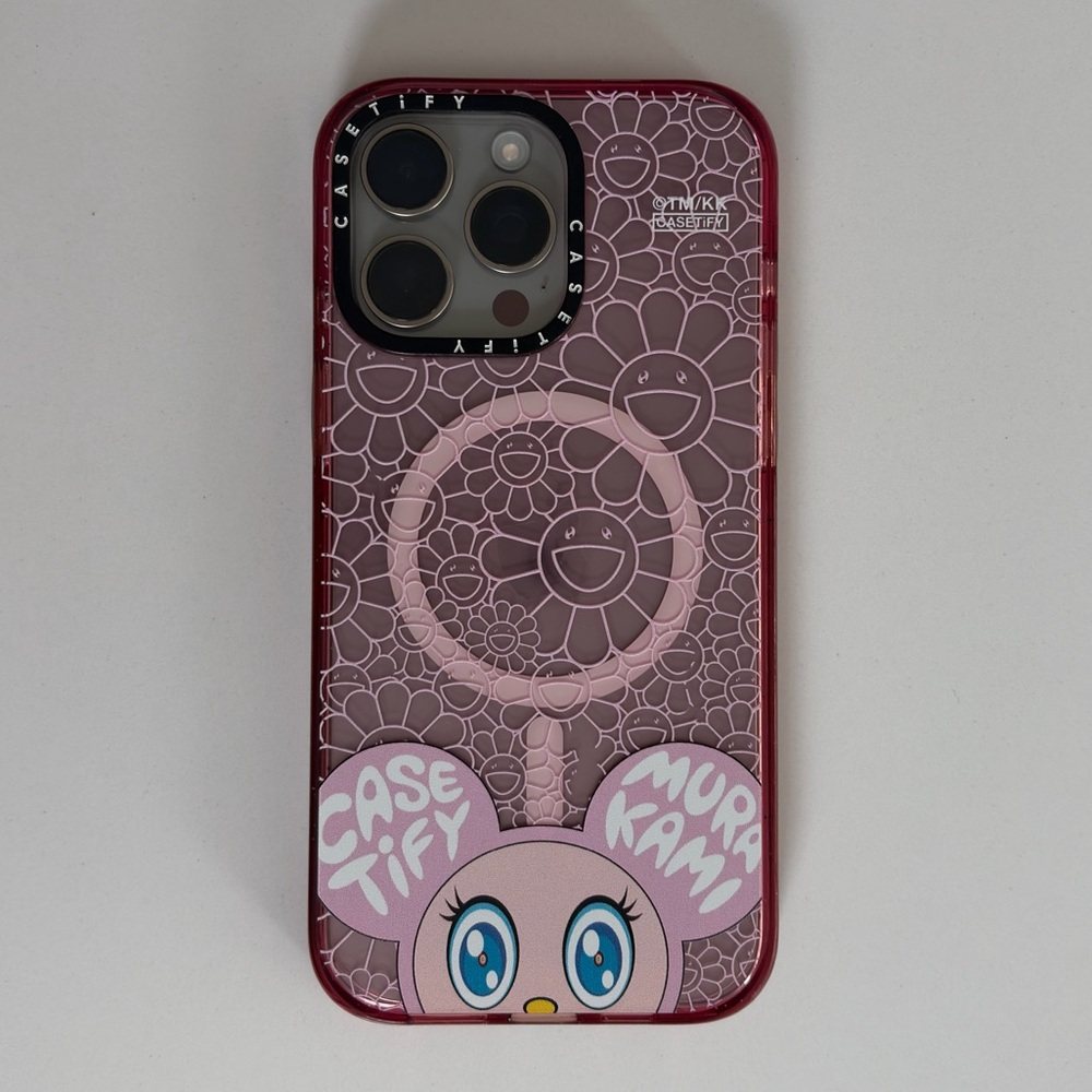 CASETiFY x Takashi Murakami MR. DOB pink case 
iPhone 15 pro max